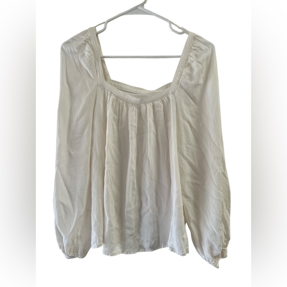 A new day ivory long sleeve blouse